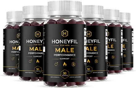 A six-bottle package of HoneyFil